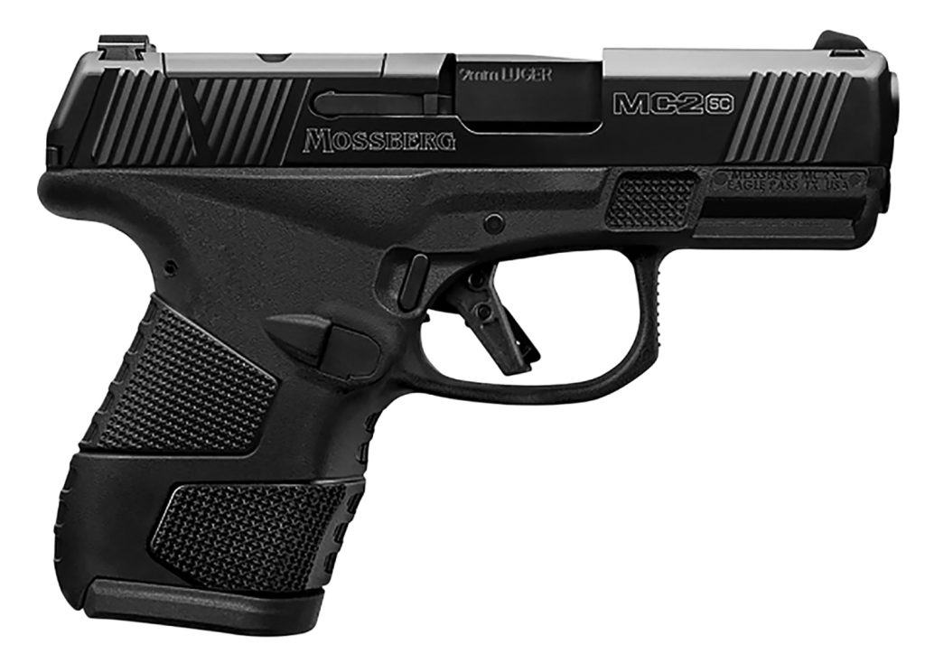 Mossberg 89045 MC2sc Sub-Compact 9mm Luger 3.40" 10+1 Matte Black DLC Stainless Steel with Optics Cut Aggressive Textured Black Polymer Grip with Cross-Bolt Safety