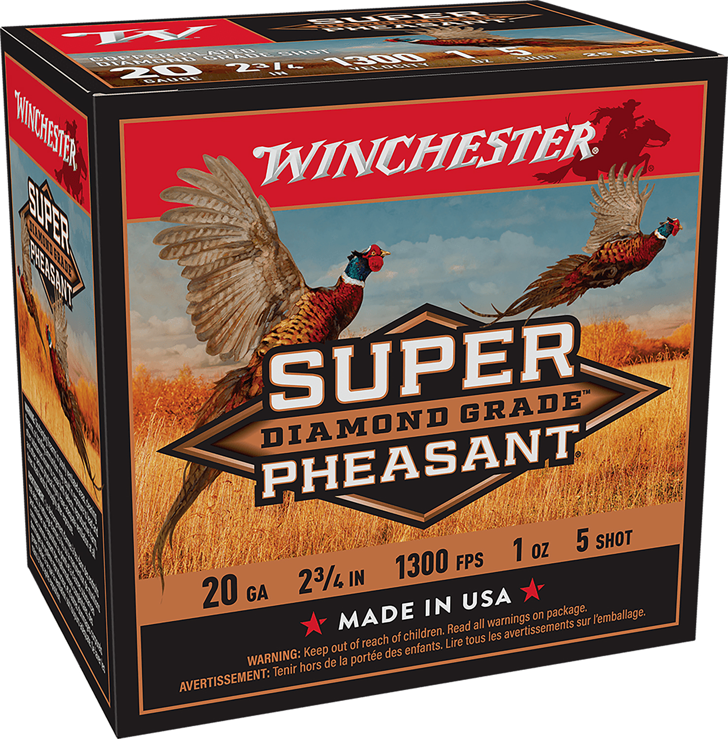 Winchester Super Pheasant Diamond Grade 20 Gauge 2.75", 25-Round Box