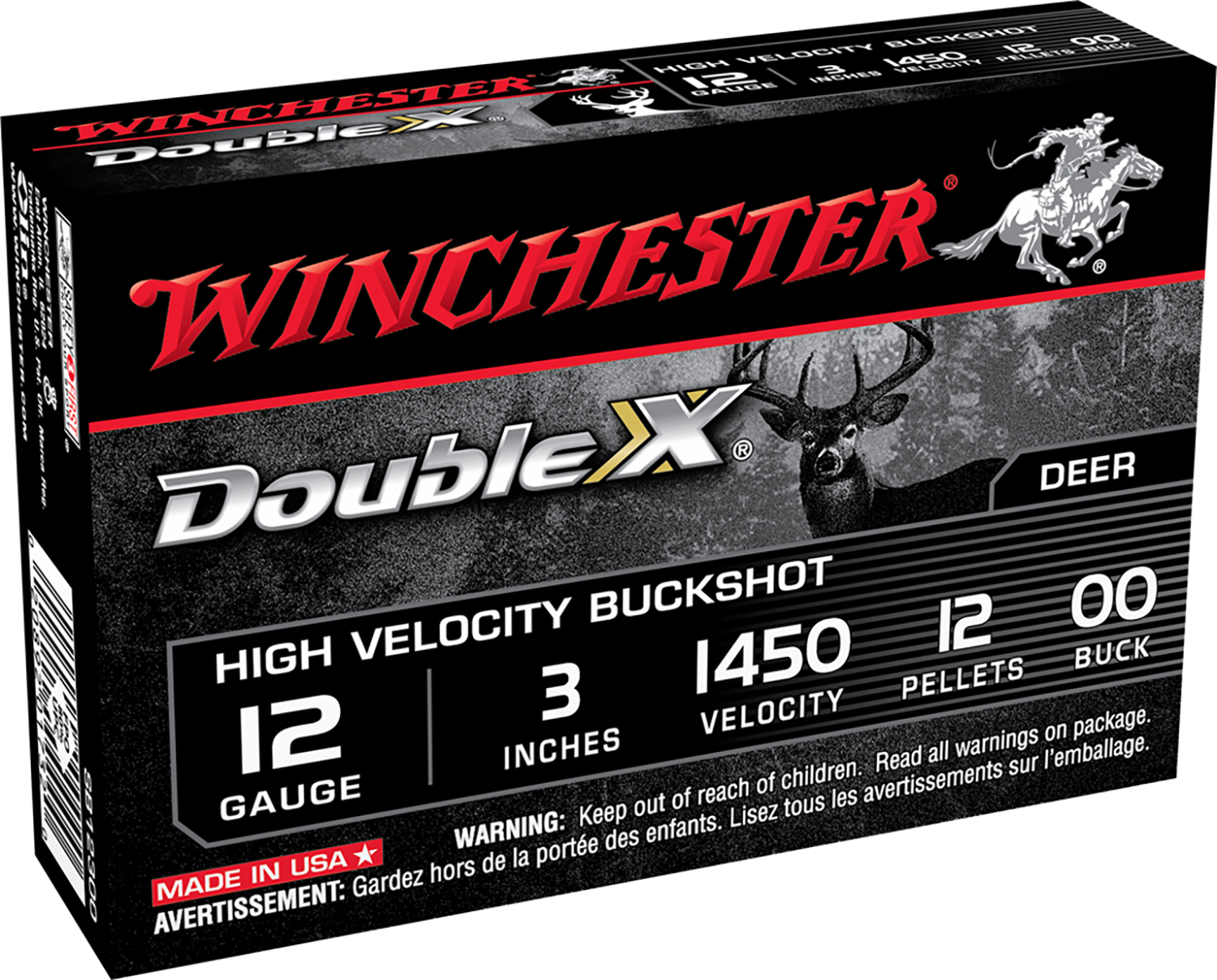Winchester Double X High Velocity 12 Gauge 3", 5-Round Box