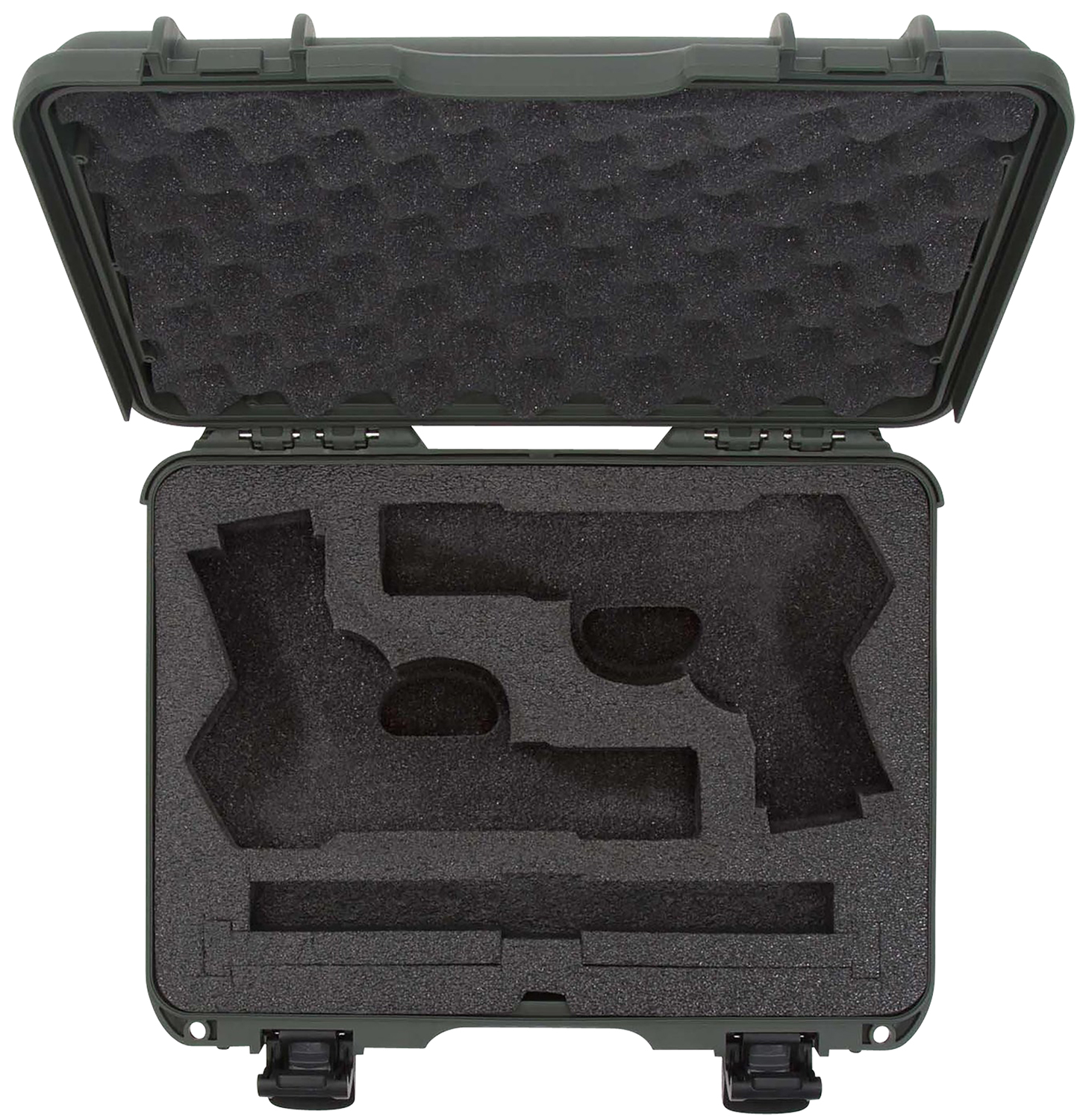 Nanuk 910CLASG6 910 Classic 2 Up Pistol Case Olive Polymer w/ Latches