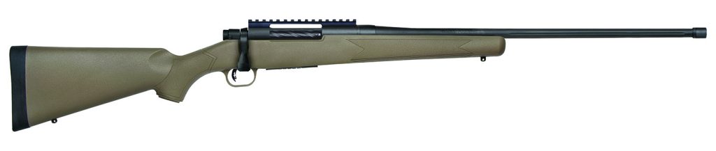Mossberg 28170 Patriot Predator 7mm PRC 3+1 24" Matte Blued Threaded Barrel, Matte Blued Picatinny Rail Stainless Steel Receiver, Fixed Flat Dark Earth Synthetic Stock, Right Hand