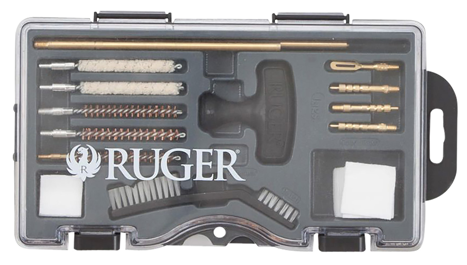 Ruger Rimfire Cleaning Kit .22 Cal Bronze Bristles 12 Black Plastic