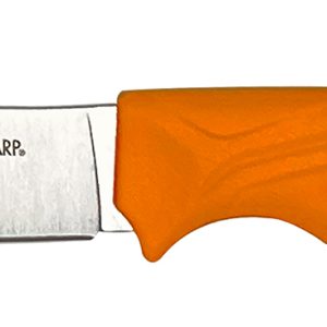 AccuSharp 732C Butcher 4" Fixed Butcher Plain Stainless Steel Blade/Blaze Orange Ergonomic Anti-Slip Rubber Handle