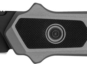 Kershaw 7951 Launch 17 Automatic 3.50" Folding Clip Point Plain Black Cerakote S35VN Blade, Gray Anodized w/Black G10 Inlays Aluminum Handle, Includes Pocket Clip