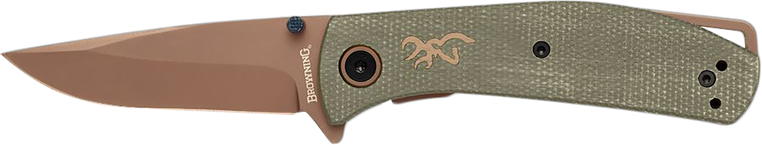 Browning Trailside EDC Small Folding Knife, 3" D2