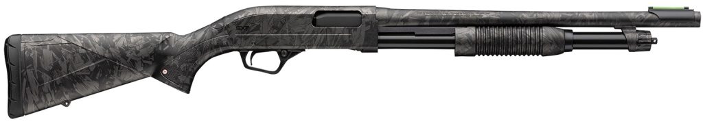 Winchester Repeating Arms 512457695 SXP Defender Compact 20 Gauge Pump 3" 5, 2 3/4" Shells 18" Forged Carbon Hydrodip Steel Barrel, Aluminum Receiver, Fixed Forged Carbon Hydrodip Synthetic Stock