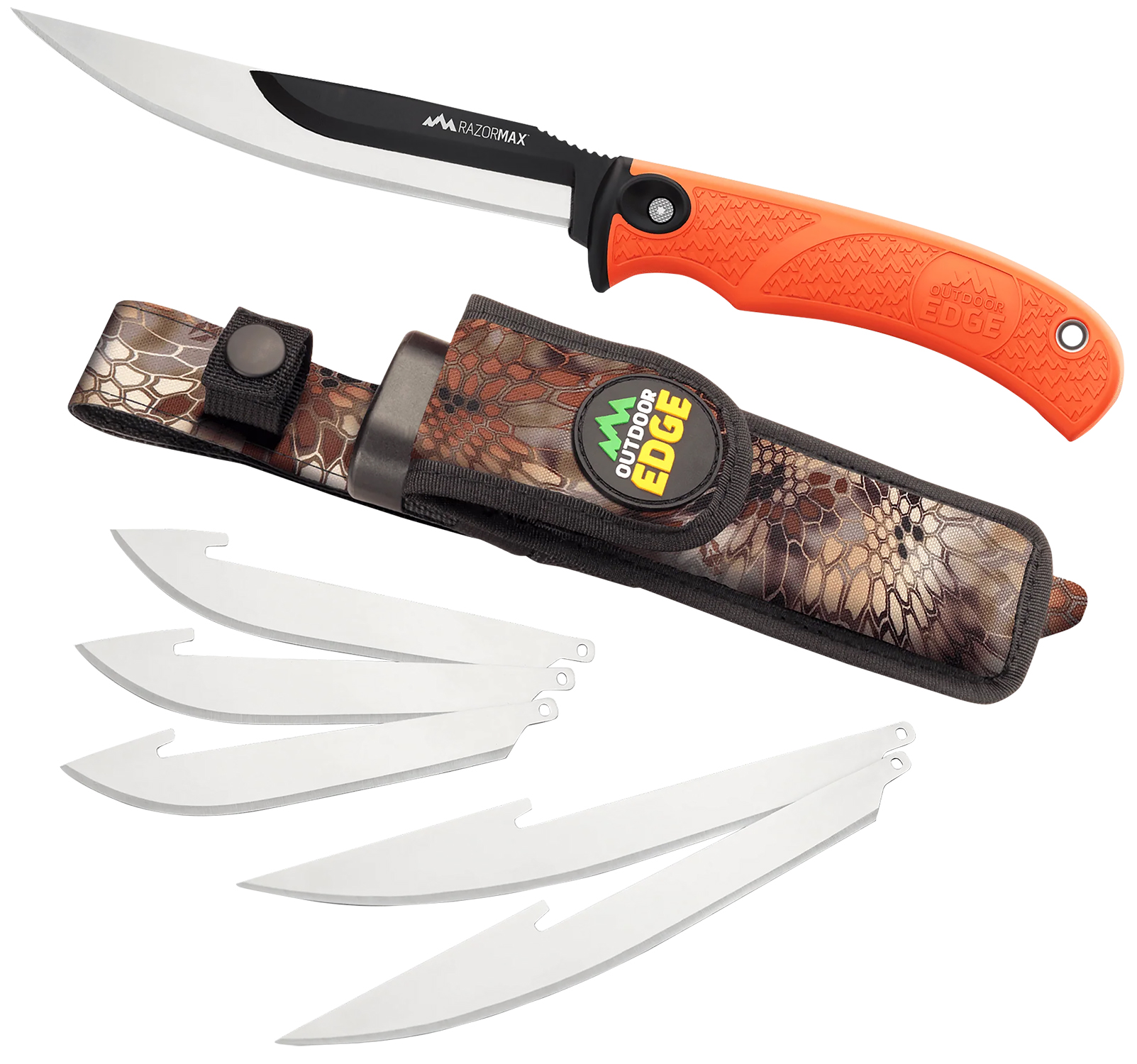 Outdoor Edge RazorMax 6 Blades Folding Knife, 3.50" 420J2