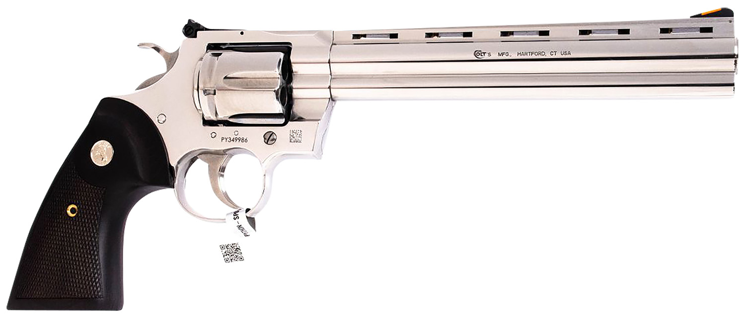 Colt Mfg Python 357 Mag/38 Special 6 Shot 8" Polished Stainless Steel