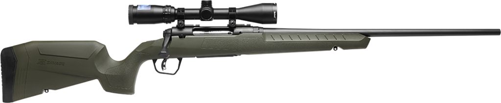 Savage Arms 32151 Axis 2 XP Combo Full Size 243 Win 4+1 22" Black Sporter Barrel, Black Carbon Steel Receiver Drilled & Tapped, OD Green Fixed Synthetic Stock, Weaver 3-9x40mm Scope, Right Hand