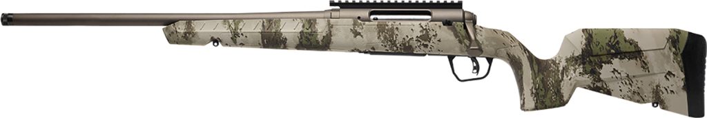 Savage Arms 32310 Axis 2 Pro Compact 6.5 Creedmoor 4+1 20" Gun Metal Bronze Cerakote Heavy Threaded Barrel & Picatinny Rail Carbon Steel Receiver, Fixed Woodland Camo Synthetic Stock, Left Hand
