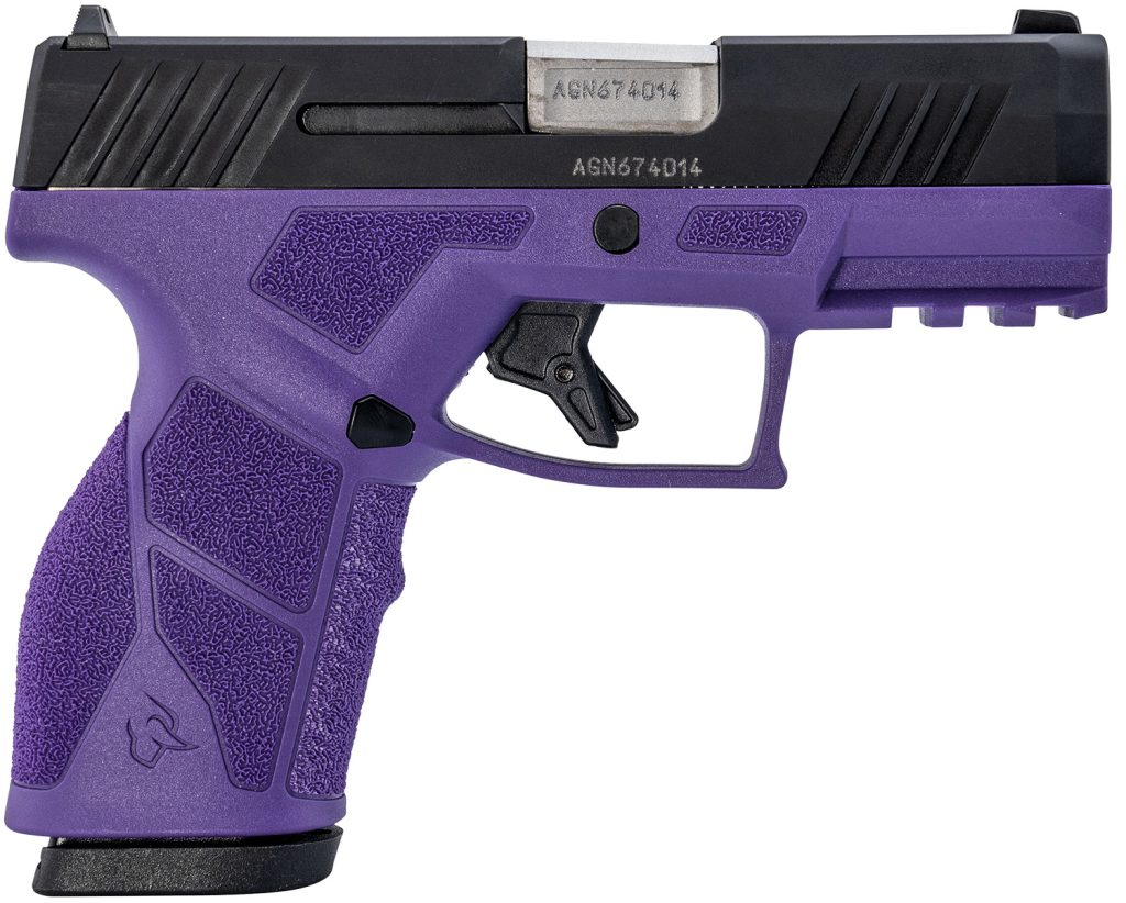 Taurus 1-GX2931DP GX2  9mm Luger 13+1 3.37" Matte Stainless Steel Barrel, Matte Black Serrated Stainless Steel Slide, Dark Purple Polymer Frame w/Picatinny Rail, Polymer Grip