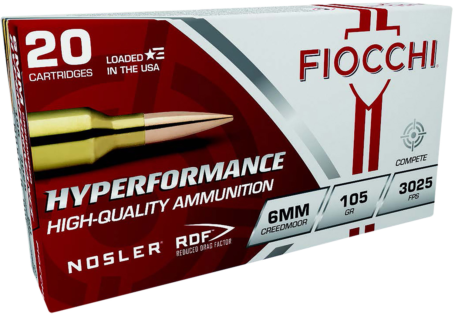 Fiocchi Hyperformance Match 6mmCreedmoor 105gr, 20-Round Box