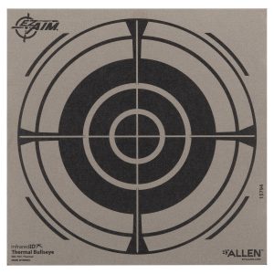 Allen 15794 Thermal Target  Bullseye Hanging Paper 8" x 8" Black/Gray