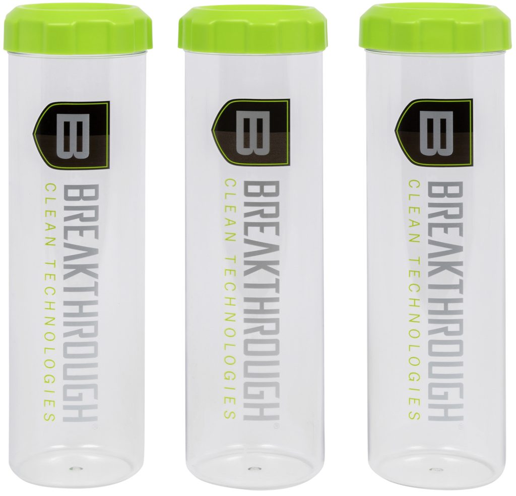 Breakthrough Clean BTSCT3PK  Suppressor Tubes Clear/Green 3 Pack
