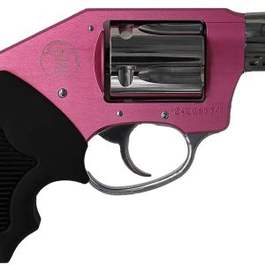 Charter Arms 53812 Off Duty Coyote 380 ACP 5rd 2" Stainless Ported Barrel, High Polished Cylinder, Pink Aluminum Frame, Black Finger Grooved Rubber Grip, Concealed Hammer