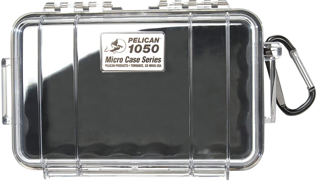 Pelican 1050025100 Micro Case  Black/Clear Polycarbonate 7.99" Long