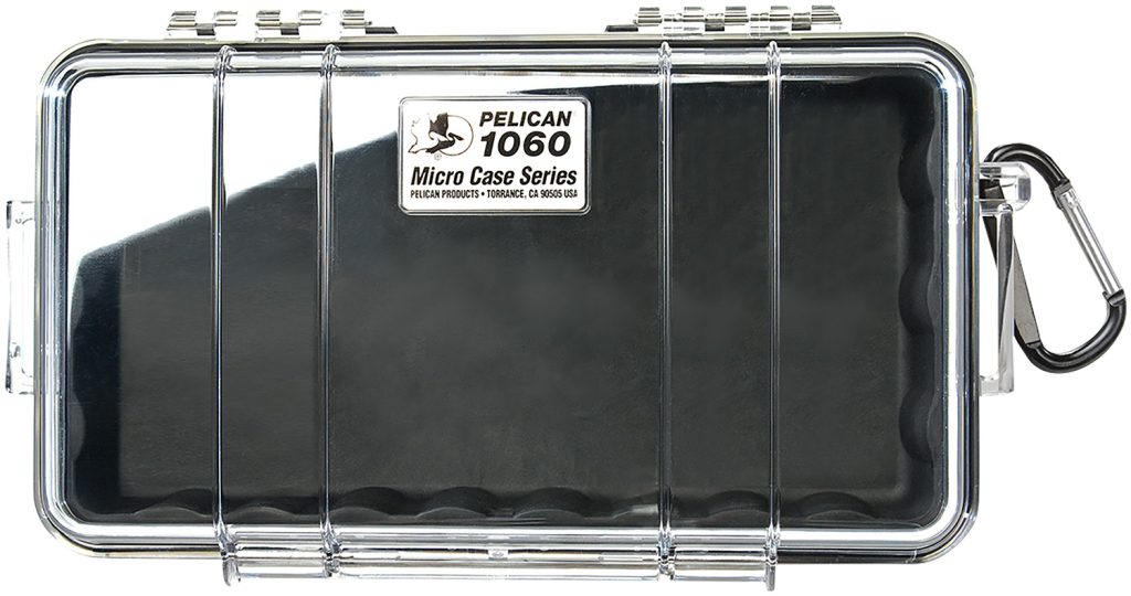 Pelican 1060025100 Micro Case  Black/Clear Polycarbonate 9.88" Long