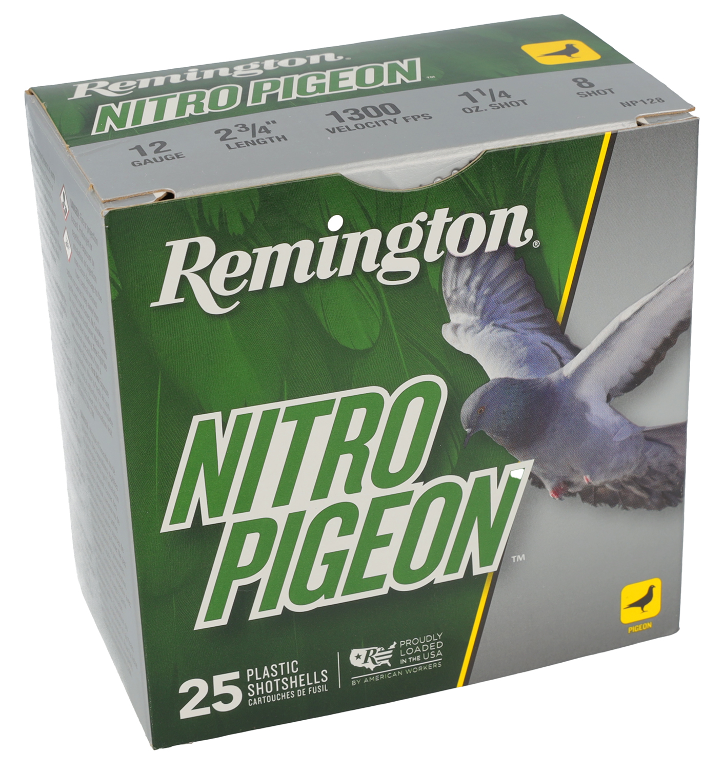 Remington Nitro Pigeon 12 Gauge 2.75" #8 Shot, 25-Round Box