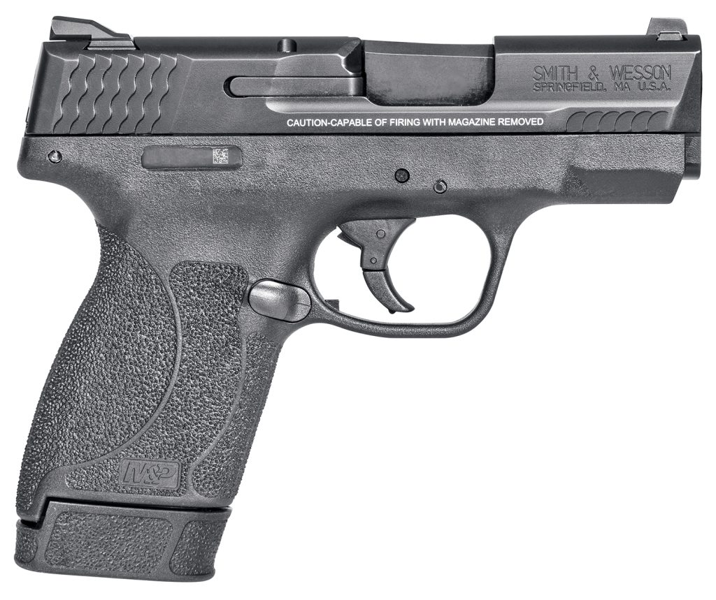 Smith & Wesson 14658 M&P M2.0  Shield Compact Slim Frame .45 ACP 7+1 3.30" Black Armornite Barrel, Black Armornite Stainless Steel Serrated Slide, Black Polymer Frame & Textured Grip, Manual Safety