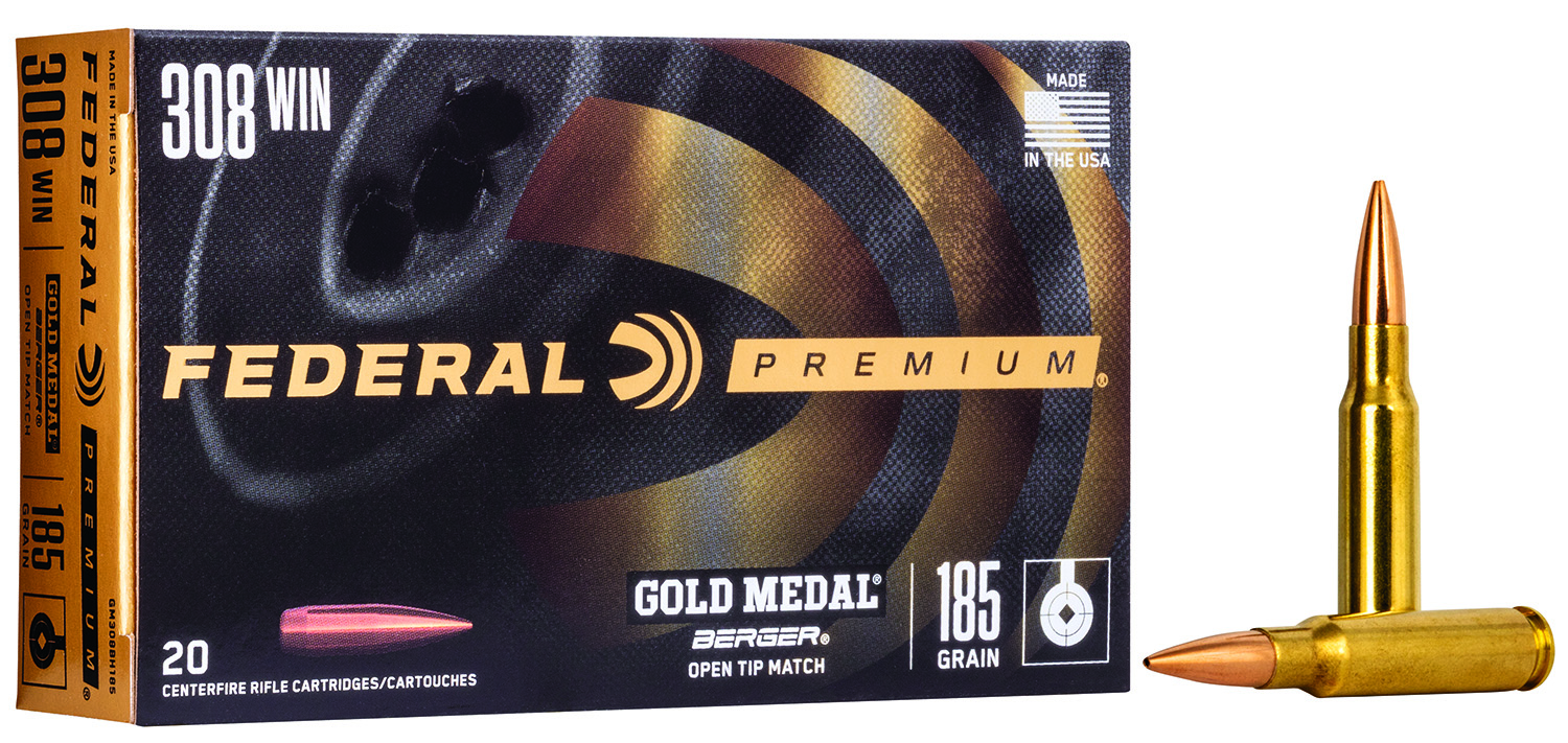 Federal Gold Medal 308 Win 185gr, 20-Round Box