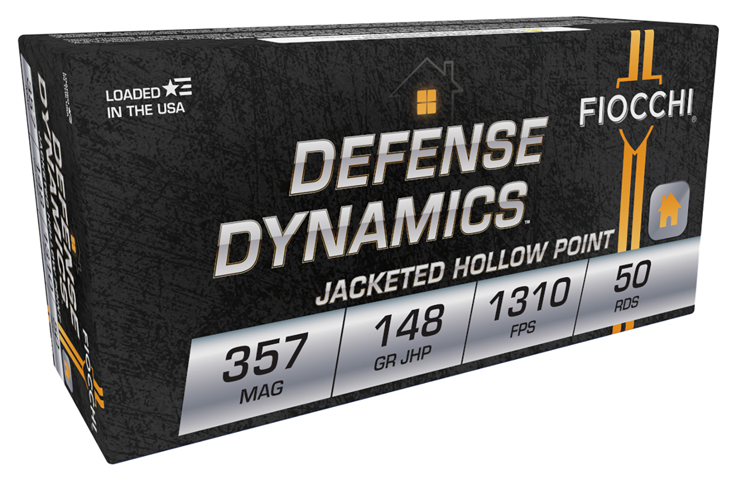 Fiocchi 357E Defense Dynamics 357 Mag 148gr JHP, 50-Round Box