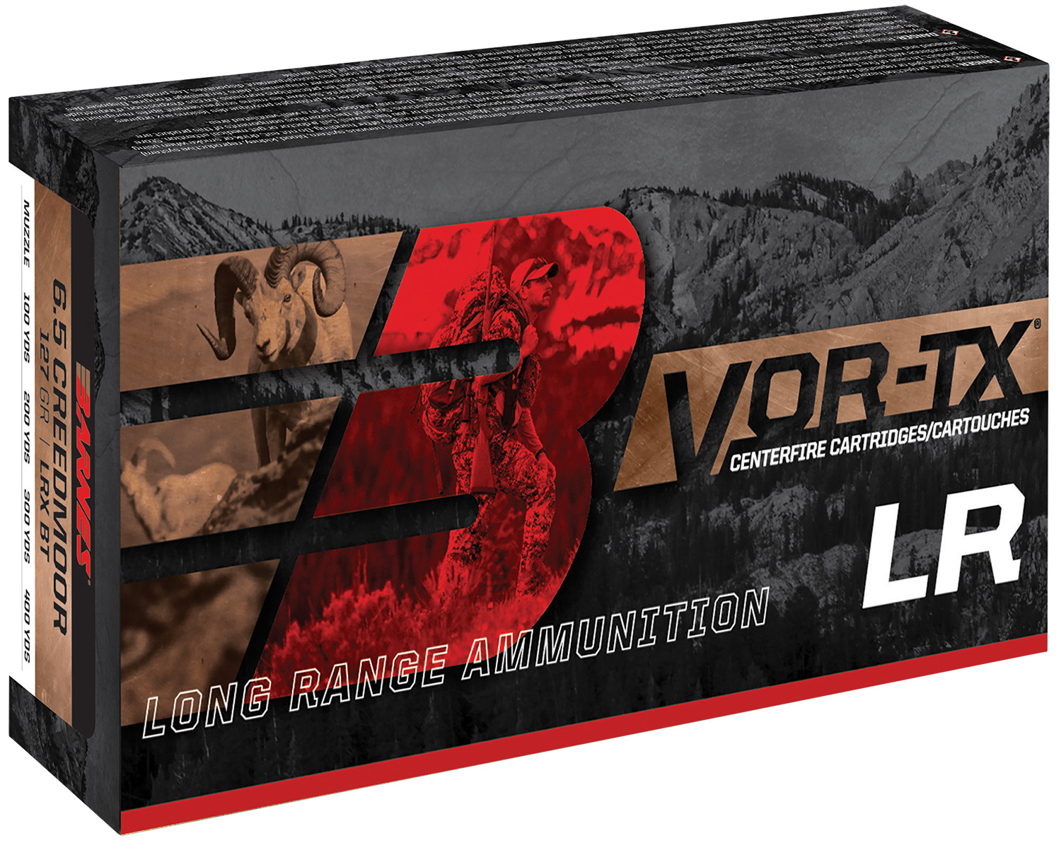 Barnes Bullets VOR-TX Long Range 338 RUM 250gr, 20-Round Box