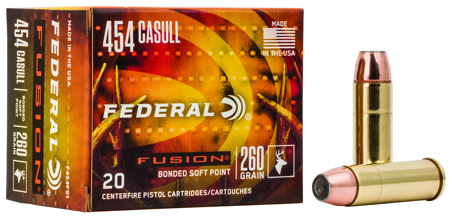 Federal Fusion Handgun 454Casull 260gr SP, 20-Round Box