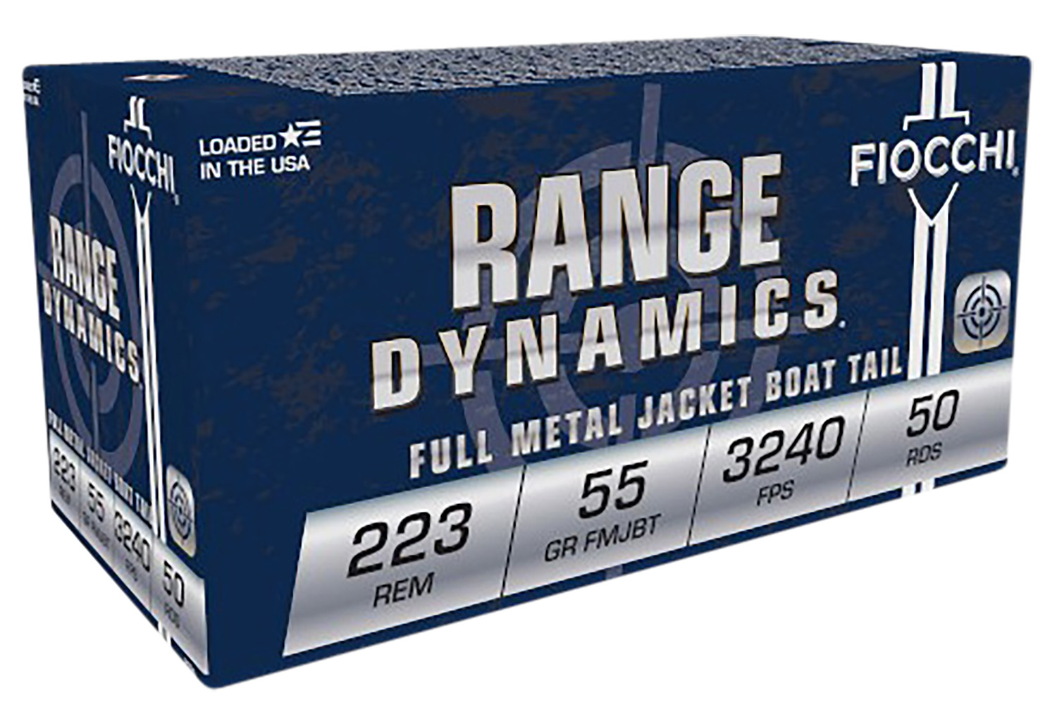 Fiocchi 223A Range Dynamics 223 Rem 55gr FMJ, 50-Round Box