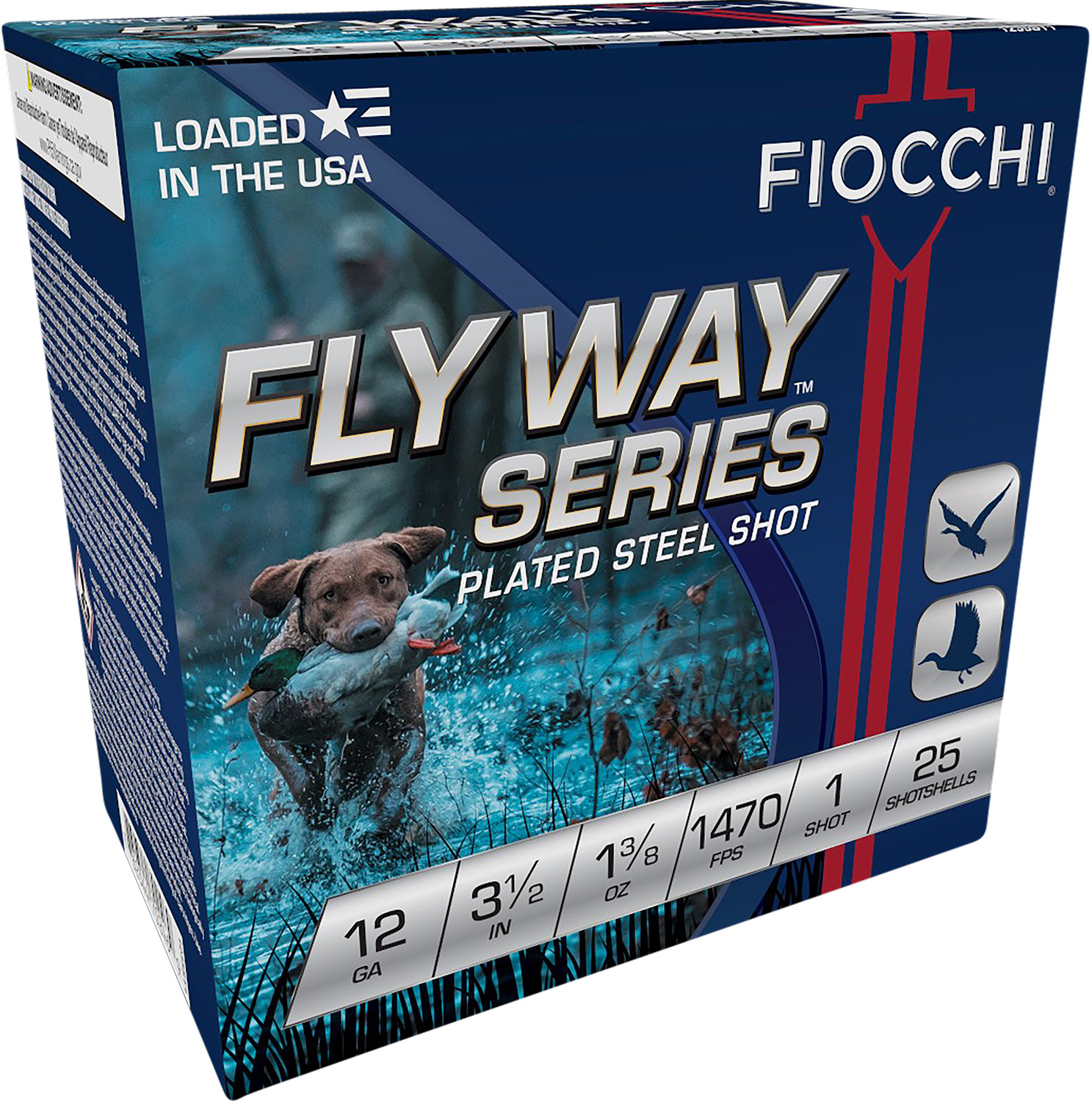 Fiocchi Flyway 12 Gauge 3.50" #1 Shot, 25-Round Box