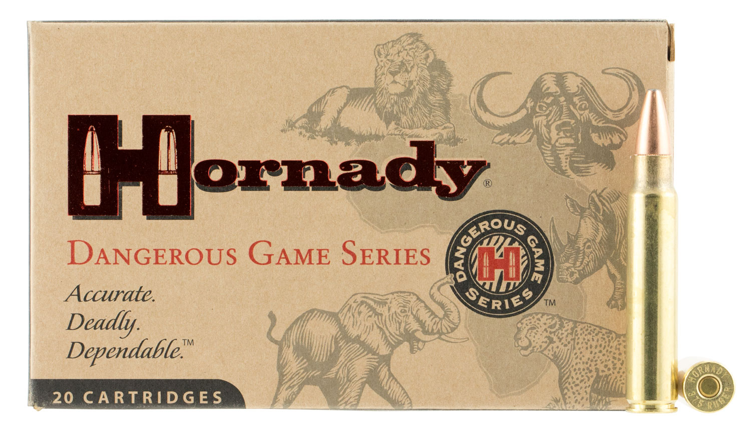 Hornady 8232 Dangerous Game 375Ruger 300gr, 20-Round Box