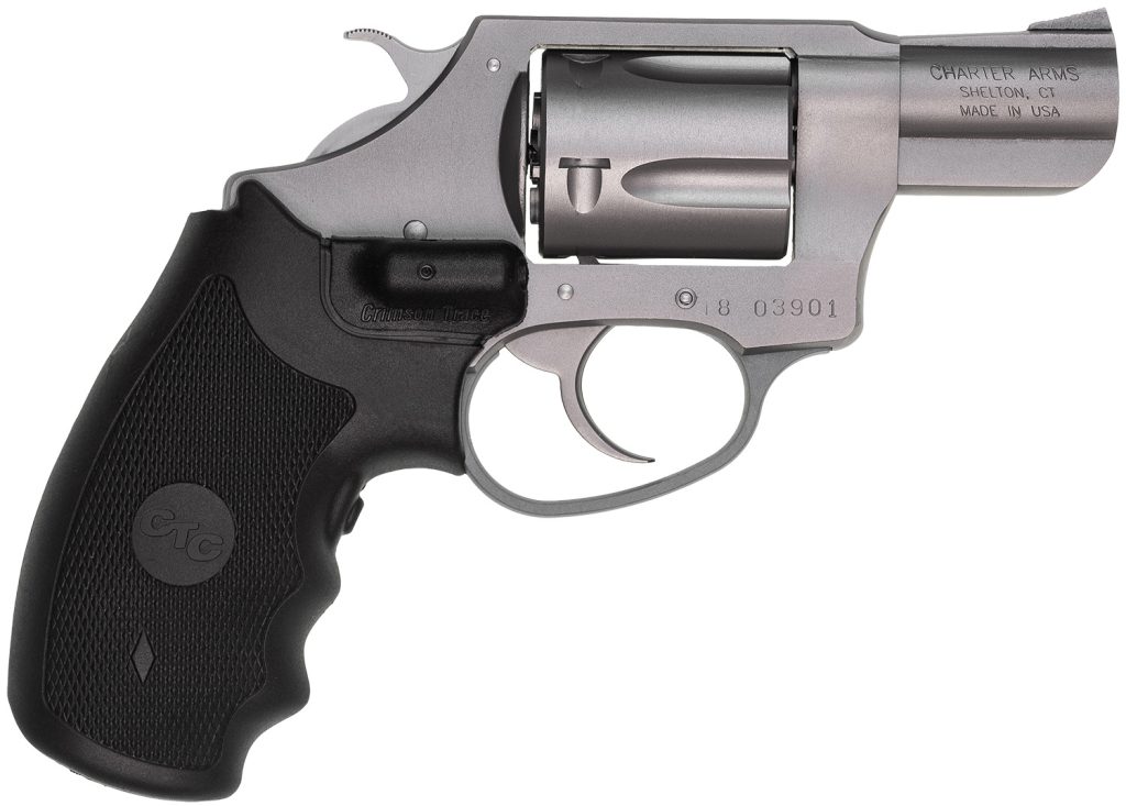 Charter Arms 73824 Undercover  Small 38 Special, 5 Shot 2" Matte Stainless Steel Barrel & Cylinder, Aluminum Frame w/Black Crimson Trace Laser Grip, Exposed Hammer