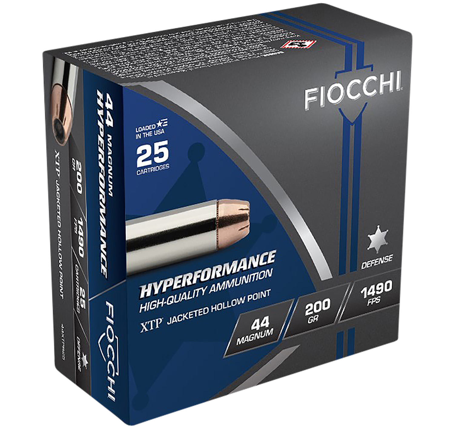 Fiocchi Hyperformance 44 Rem Mag 200gr HP, 25-Round Box
