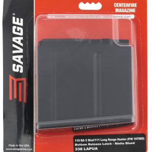 Savage Arms 55190 110BA 5rd 338 Lapua Mag Fits Savage 110BA/110BA/110/111 Long Range Hunter Blued Steel