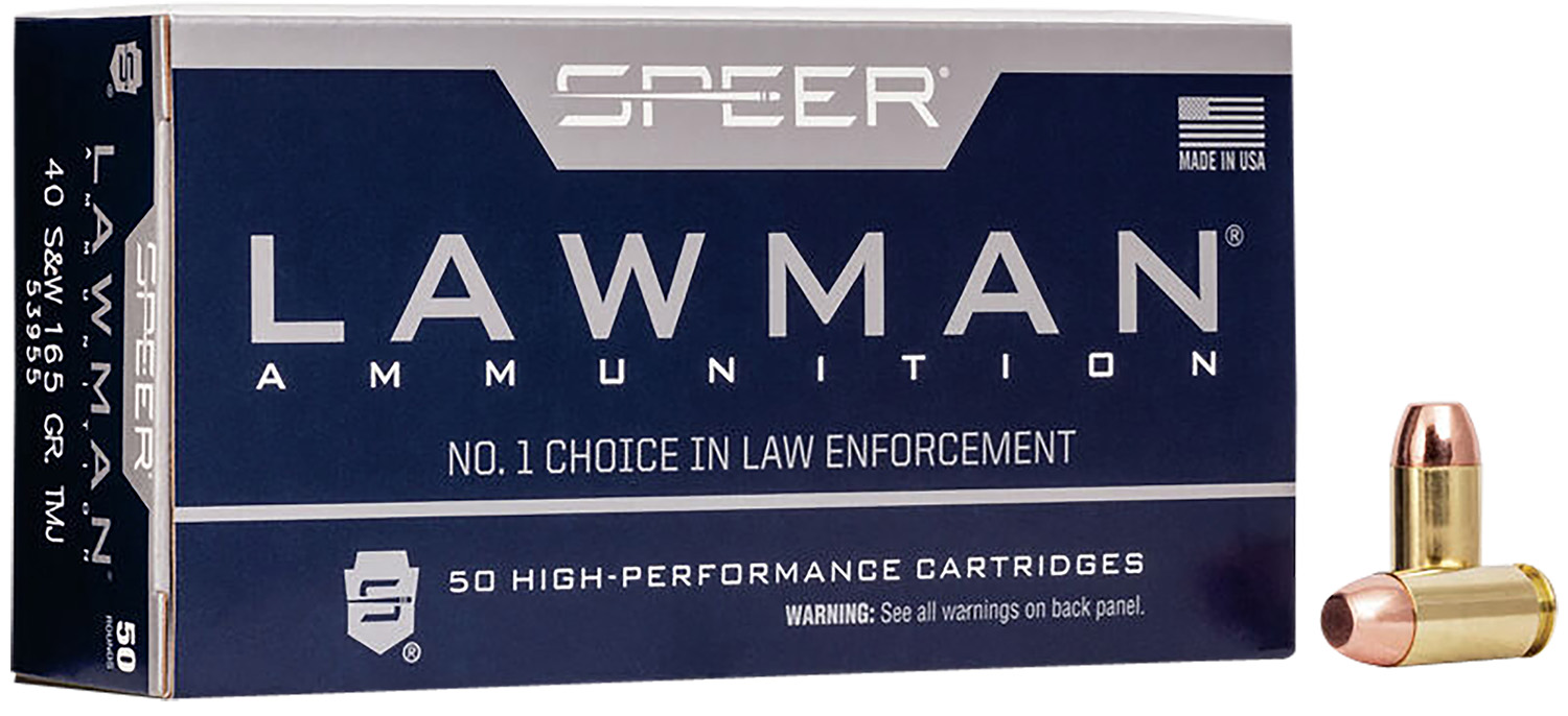 Speer Lawman 40 S&W 165gr TMJ, 50-Round Box
