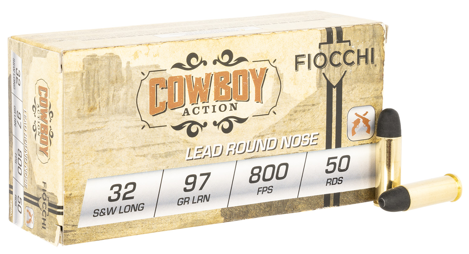 Fiocchi Cowboy Action 32S&WLong 97gr, 50-Round Box