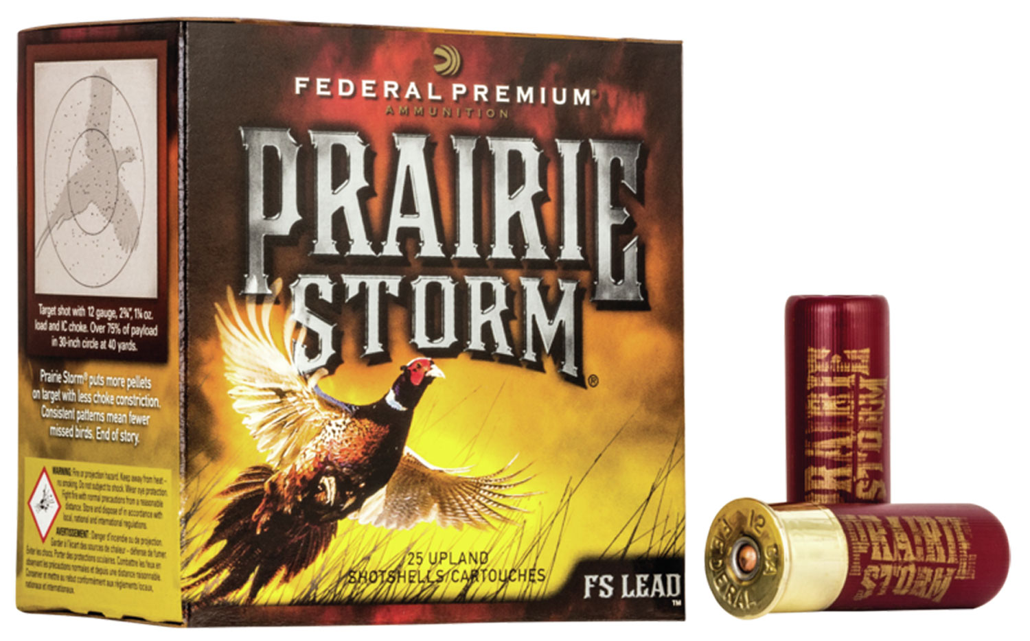Federal Prairie Storm FS 20 Gauge 2.75" #4 Shot, 25-Round Box