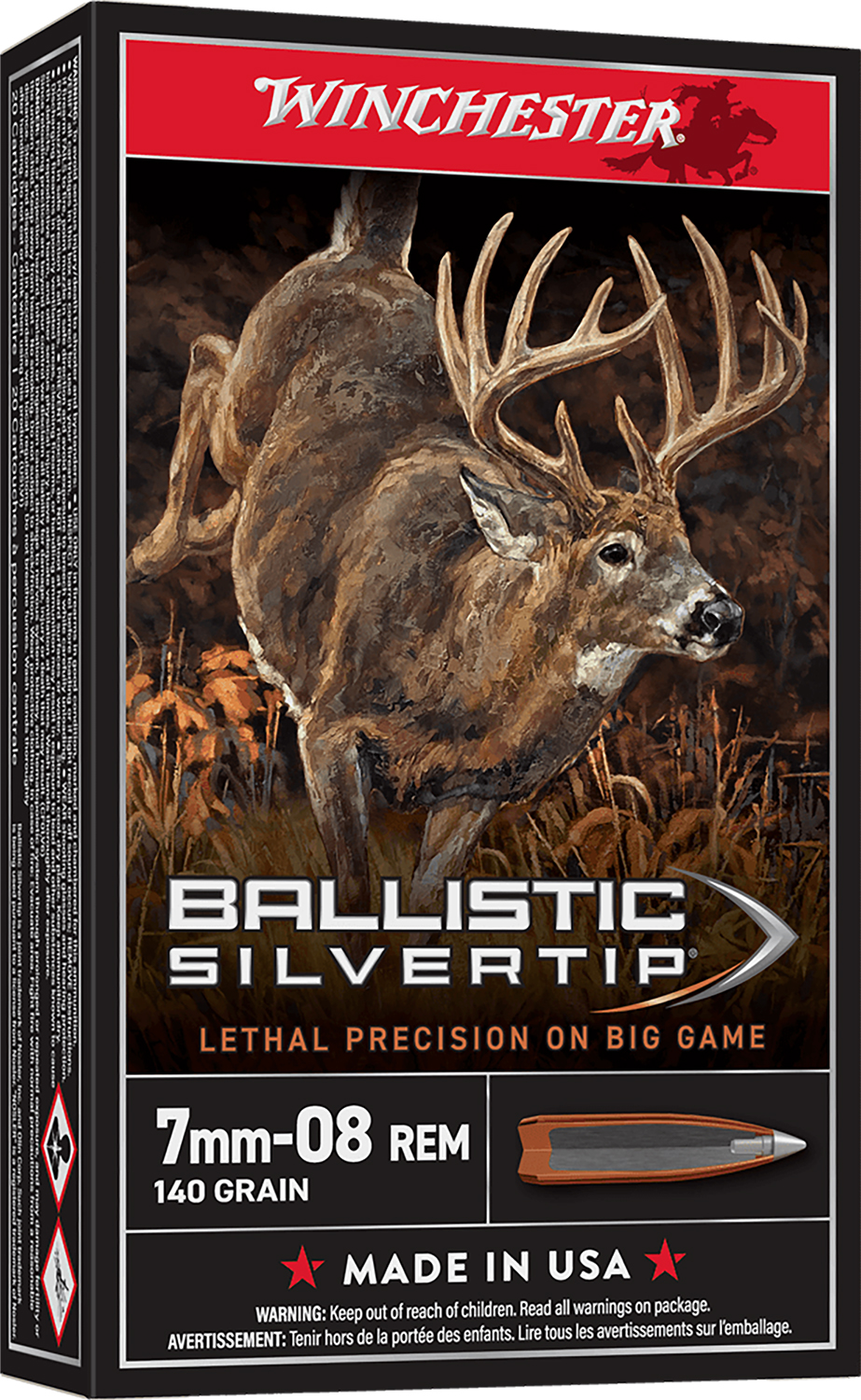 Winchester Ballistic Silvertip 7mm 08 Rem 140gr Poly Tip, 20-Round Box