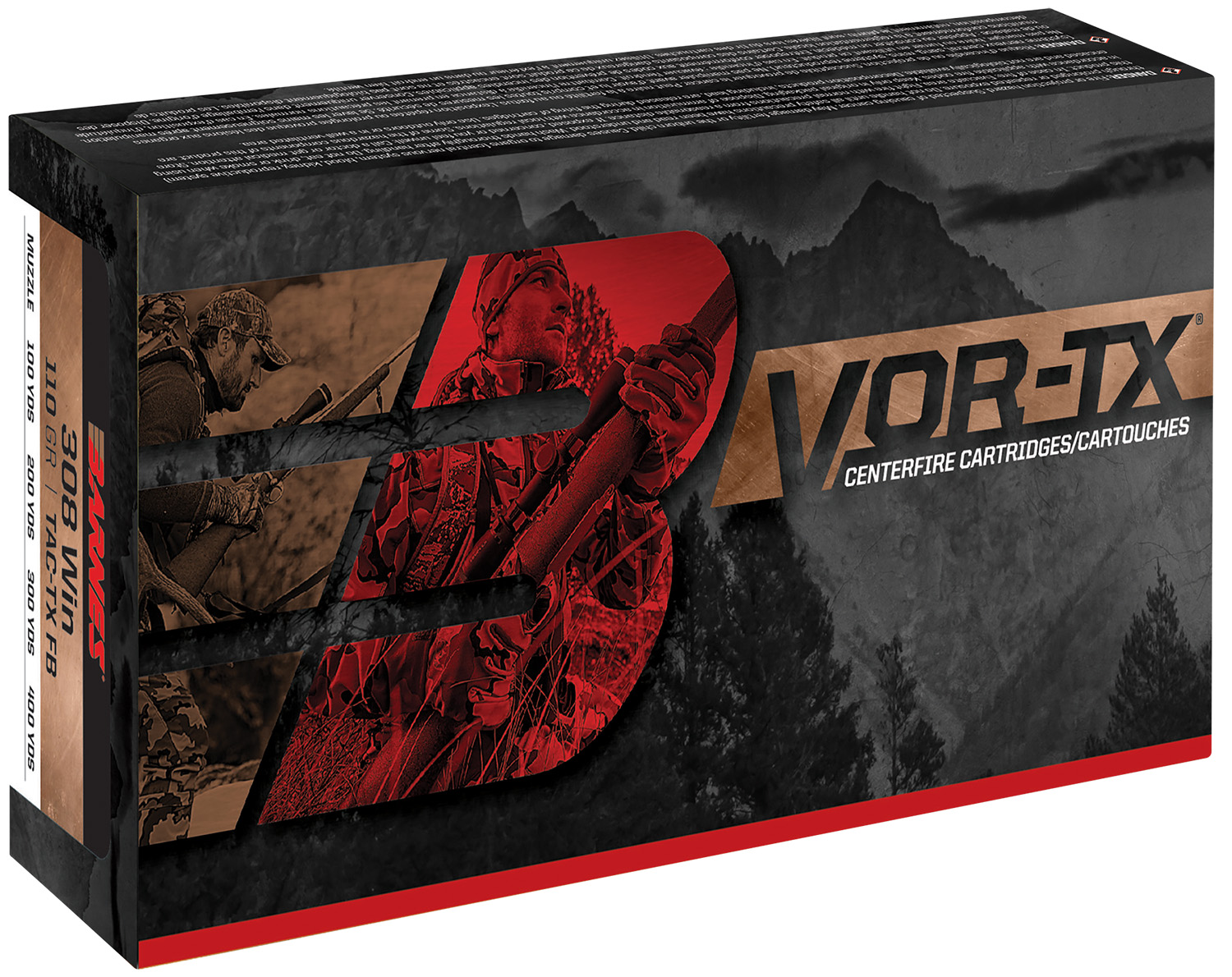 Barnes Bullets 21539 VOR-TX Rifle 300RUM 180gr Tipped TSX Boat Tail 20 Per Box/10 Case