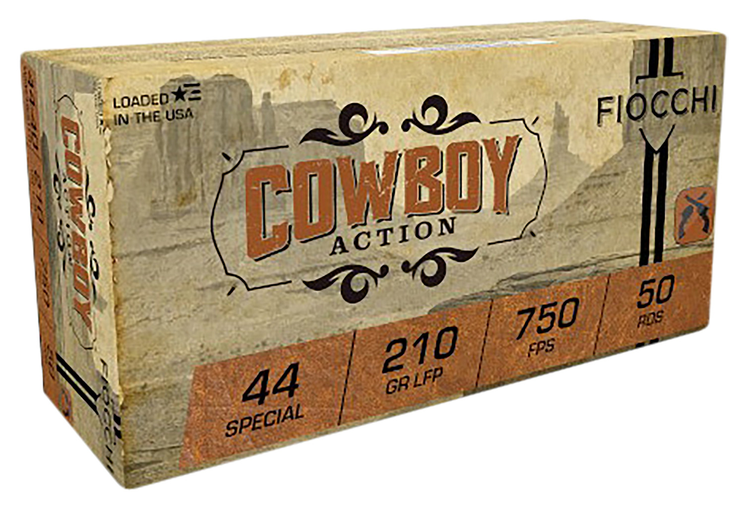 Fiocchi Cowboy Action 44 S&W Spl 210gr, 50-Round Box