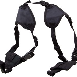 Bulldog WSHD20 Deluxe Shoulder Harness Black Nylon Harness Fits Ruger LCP/Glock 42/2-3" Barrel Ambidextrous