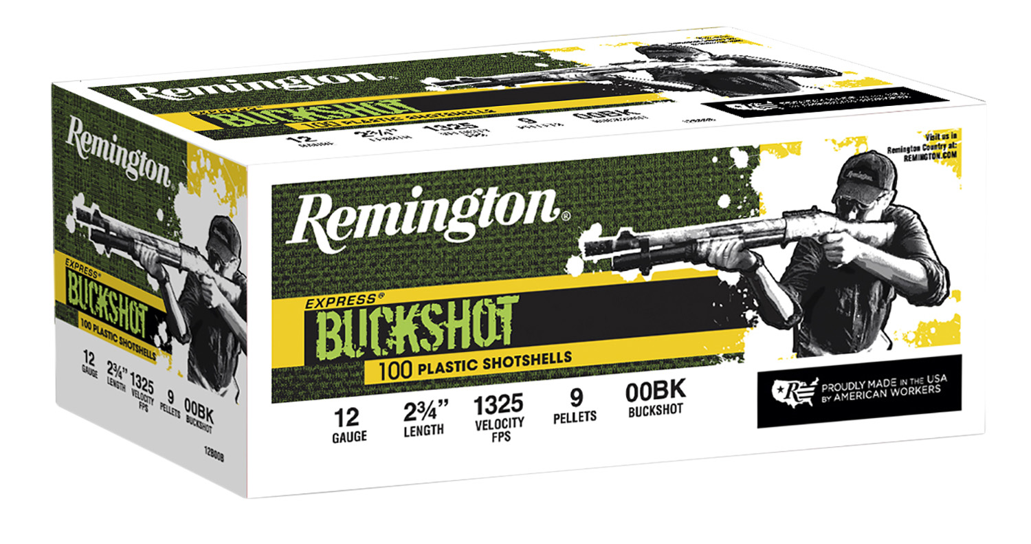 Remington Express Buckshot 12 Gauge 2.75", 100-Round Box