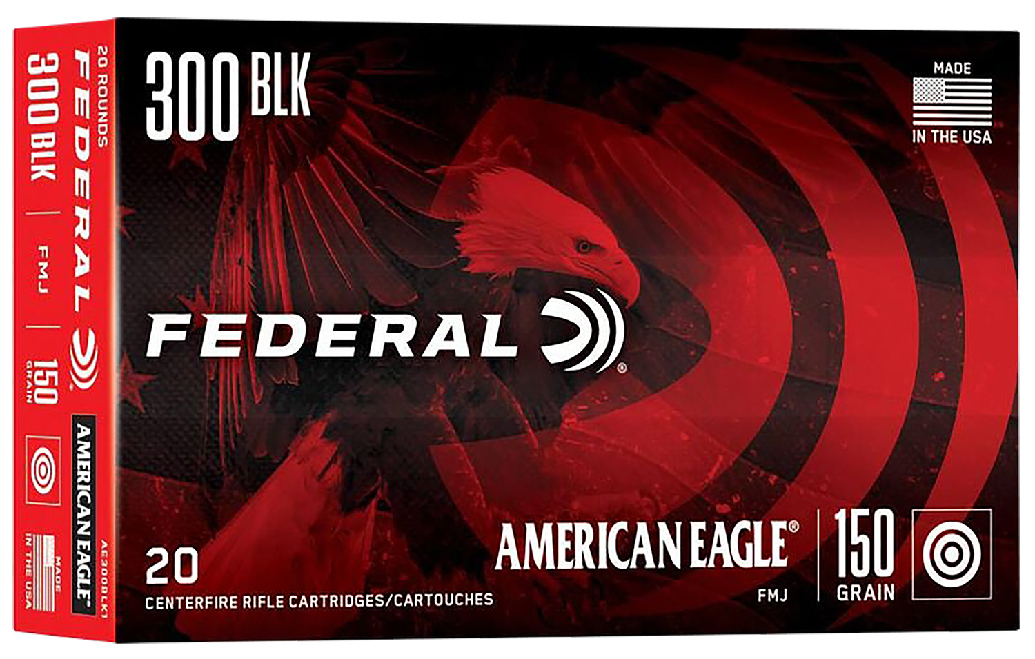 Federal American Eagle Rifle 300 Blackout 150gr FMJ, 20-Round Box