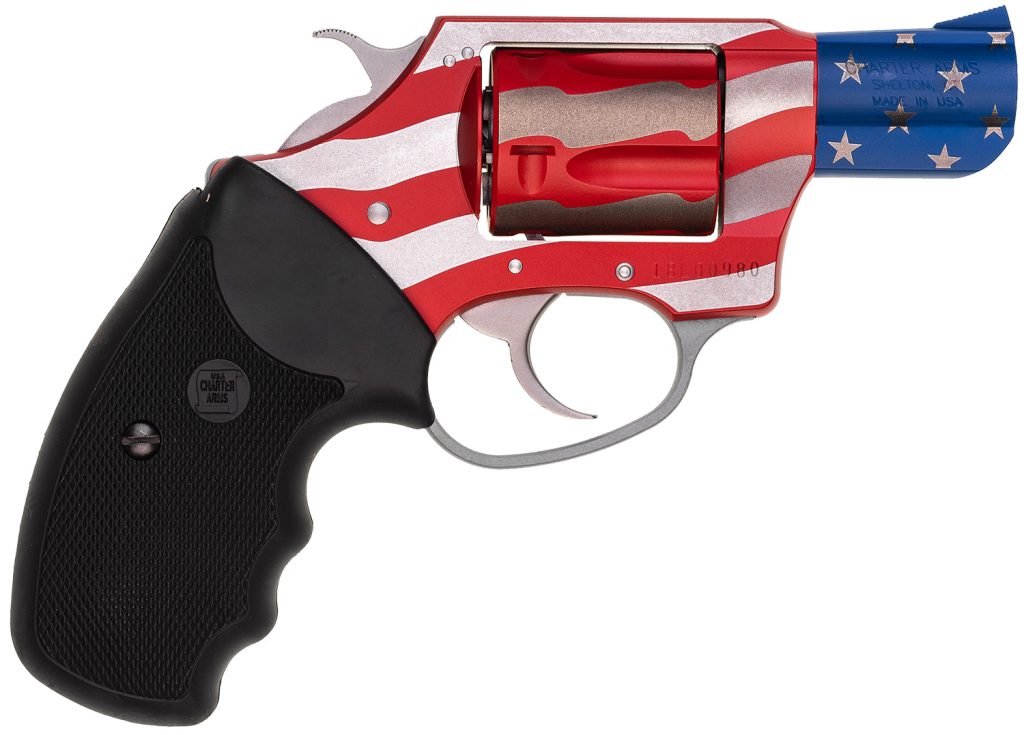 Charter Arms 23872 Undercover The Old Glory Small 38 Special, 5 Shot 2" American Flag Stainless Steel Barrel & Cylinder, American Flag Aluminum Frame w/Black Finger Grooved Rubber Grip, Exposed Hammer