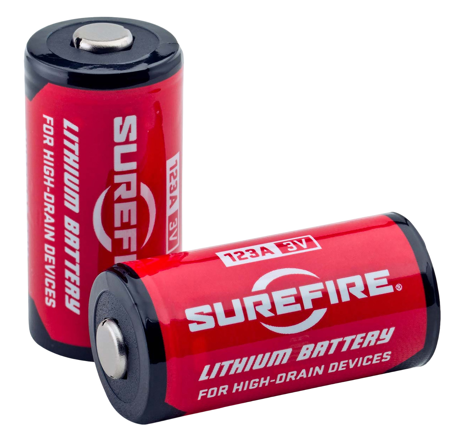 SureFire 123A Batteries Red/Black 3.0 Volts 1