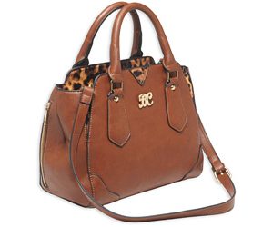 Bulldog Satchel Purse W/hlstr Chstnt