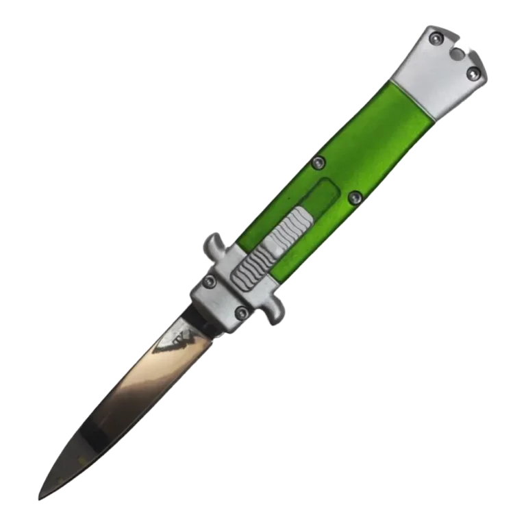 Bladetopia Firecracker Double Action Mini Italian Stiletto OTF Knife STS2GDP (lime Green)