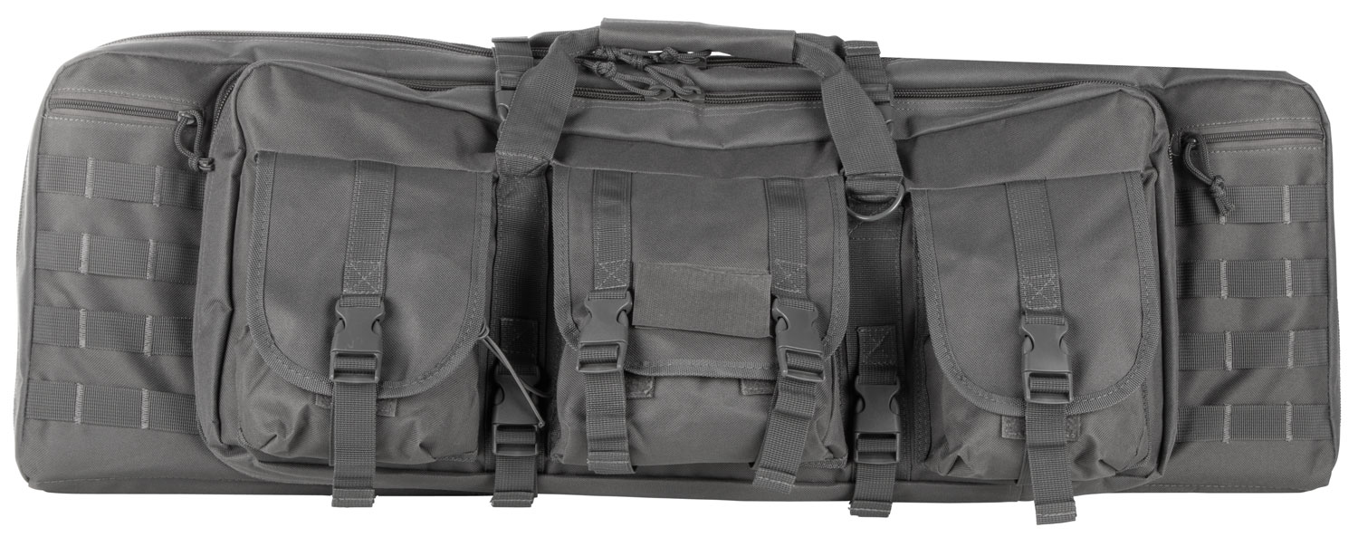 NcStar CVDC2946U36 VISM Double Carbine Case Urban Gray PVC Nylon w/