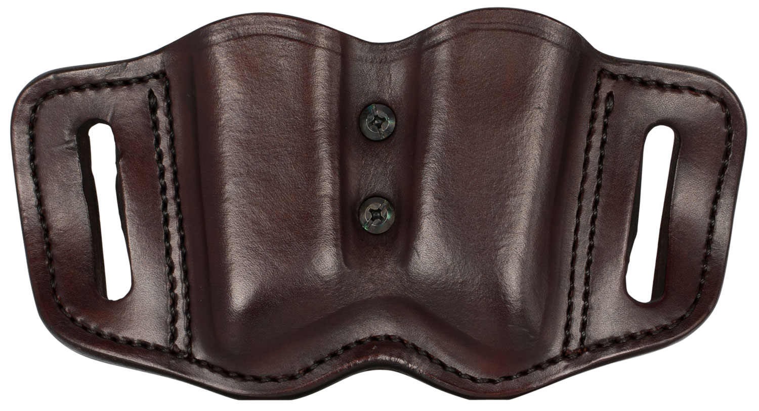 1791 Gunleather MAG-F Double Mag Holster Signature Brown Leather Belt