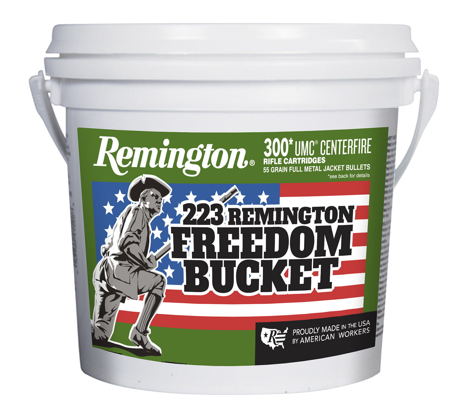 Remington UMC Freedom Bucket 223 Rem 55gr FMJ, 300-Round Box