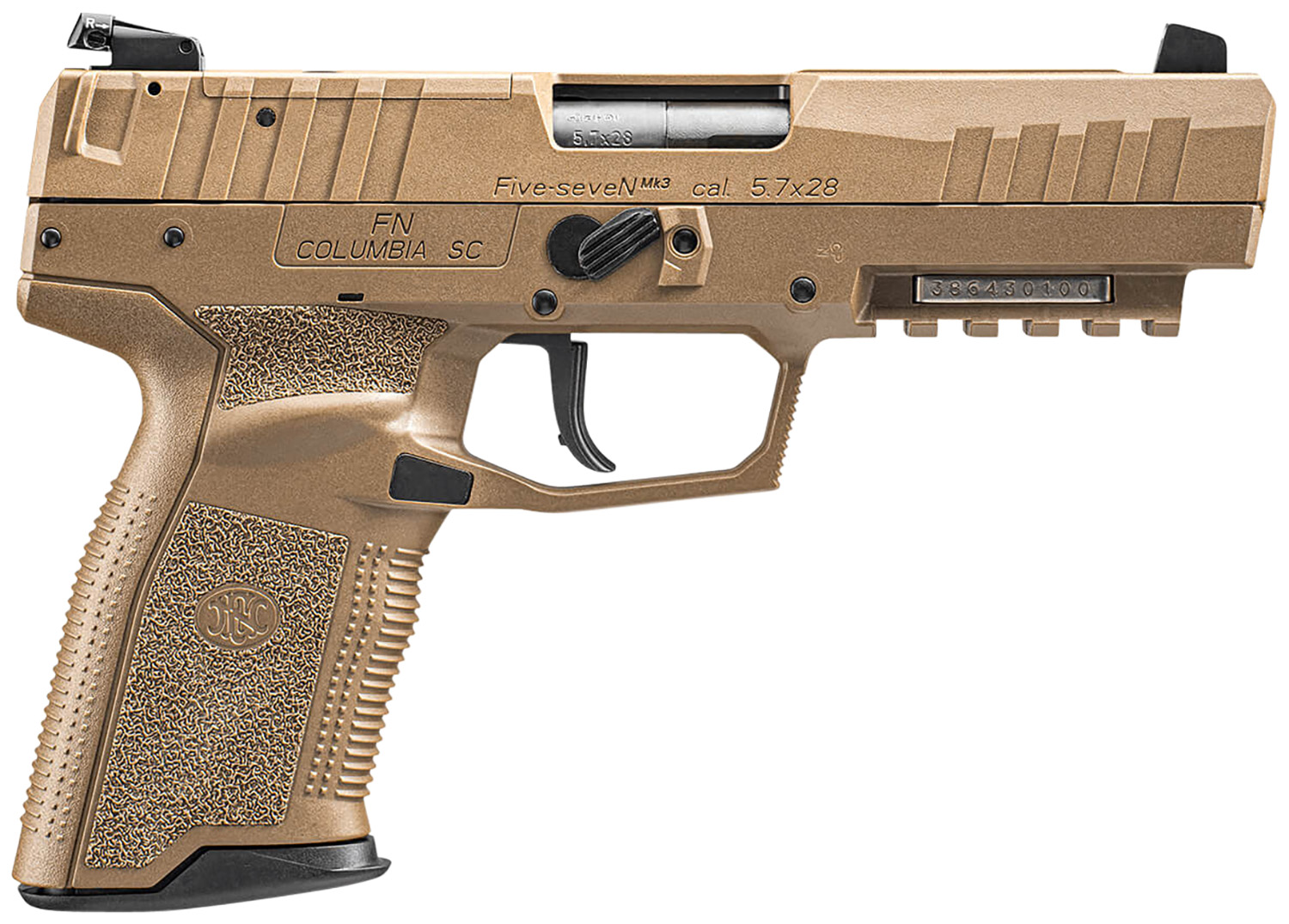 FN Five-seveN MRD 5.7x28mm Black Steel Barrel, Flat Dark Earth Optic